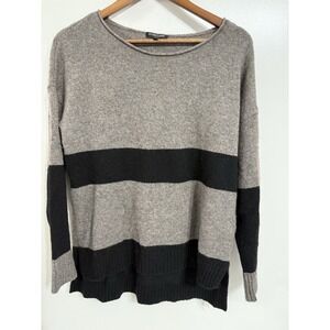 Eileen Fisher Yak Wool Blend Striped Colorblock Sweater Petite‎ L